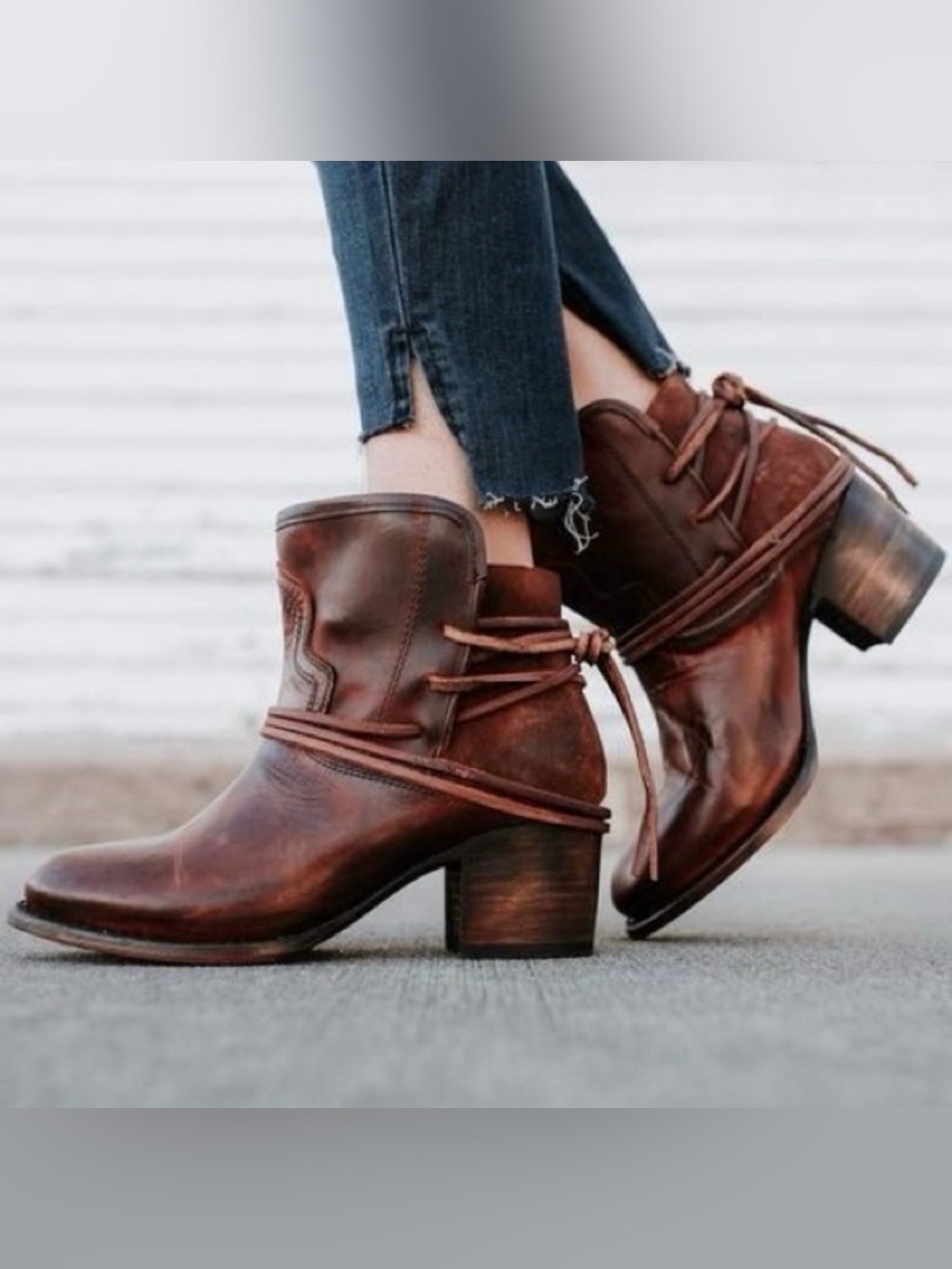 FreeBird Casey Brown Leather Heeled Boots